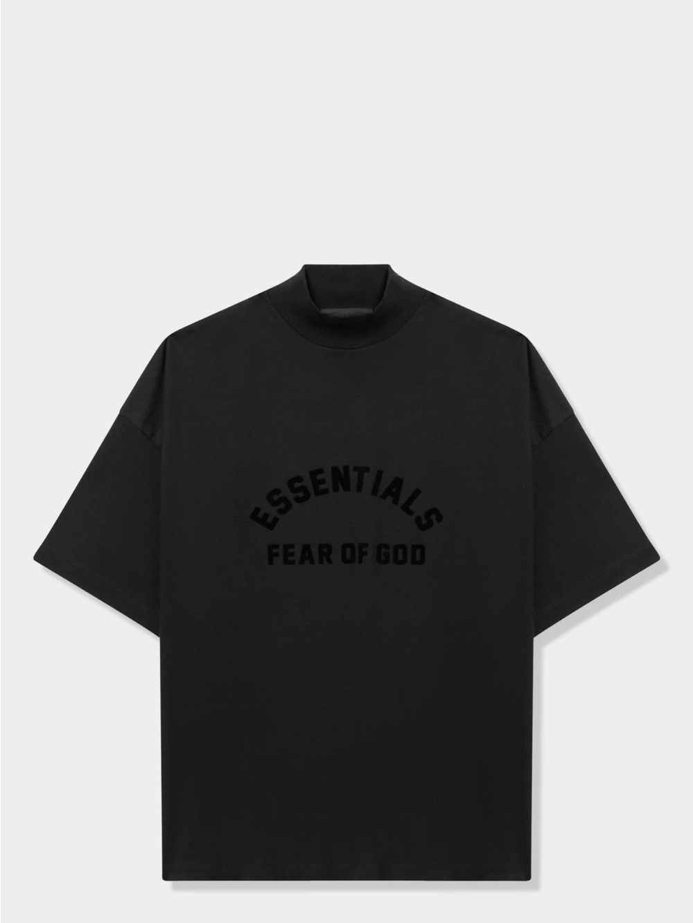 Fear of God Essentials Black Bonded Oversized T-Shirt - Small